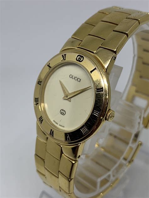 gold gucci watch ebay|vintage gold Gucci watch ladies.